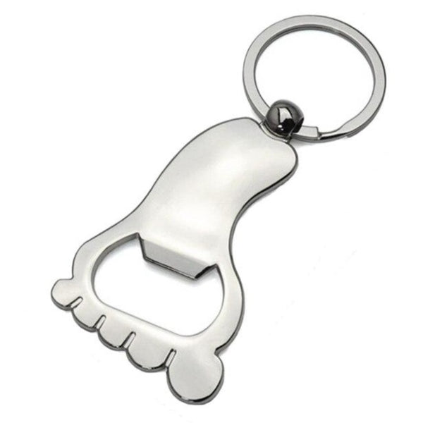 Porte-clef décapsuleur en forme de pied